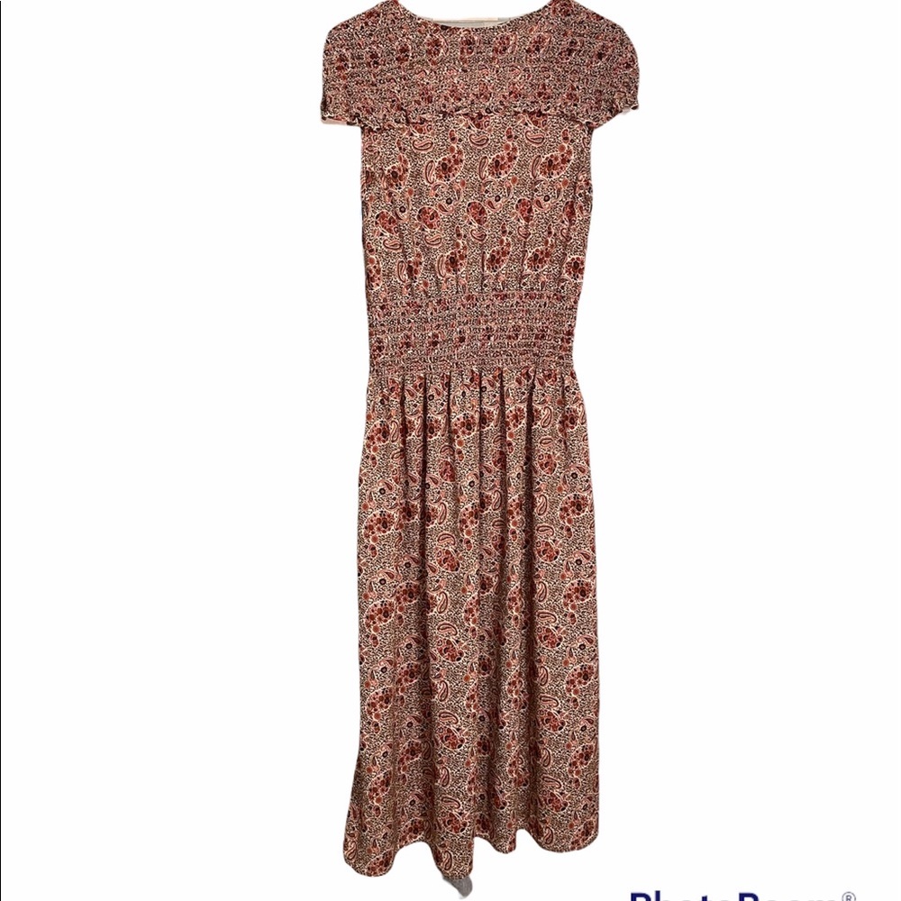 NWT Max Studio Ditsy Print Smock Waist Maxi dress - Picture 8 of 11